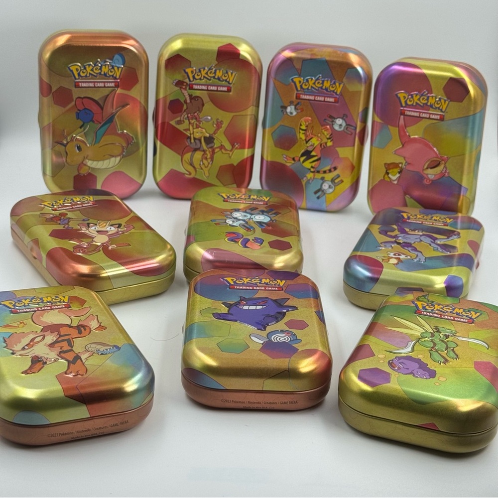 Pokemon Scarlet Violet 151 Empty Promo Tins 10 Collectible Tins *Empty*